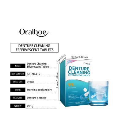 Oralhoe Effervescent tablets for denture cleaning - Buy Online on GoSupps.com