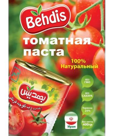 BEHDIS Tomato paste 1 bank 400 grams - Buy Online on GoSupps.com