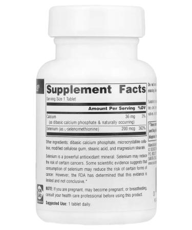 Source Naturals Selenium without yeast 200 g 60 tablets - Buy Online on GoSupps.com