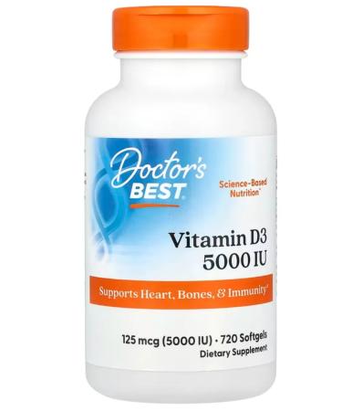 Doctor's Best Vitamin D3 5000 IU 720 capsules - Buy Online on GoSupps.com