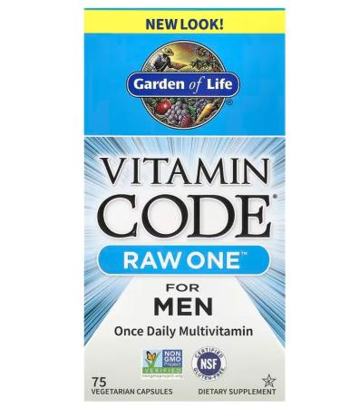 Garden of Life Vitamin Code Raw One for men 75 capsules