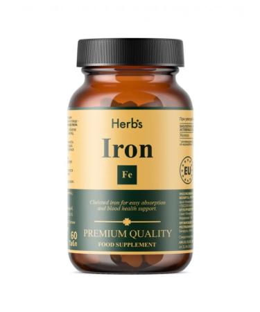 Herbs Dietary diet Herb's Iron Iron HEALT 60 tablets - Buy Online on GoSupps.com