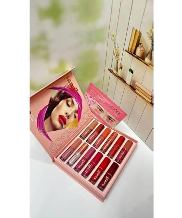Sabbi Cosmetics Set of liquid lipsticks for lip 12 pieces - Buy Online on GoSupps.com