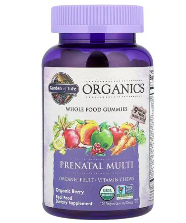 Garden of Life Organics multivitamins for pregnant women 120 eating tablets