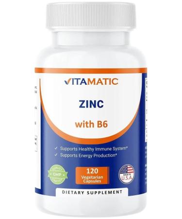 VitaMatic Zinc + vitamin B6 50 mg 120 capsules - Buy Online on GoSupps.com