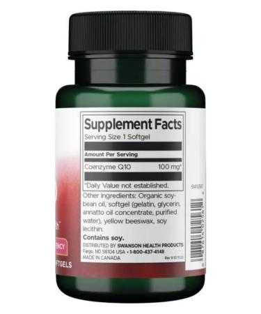 Swanson USA Coenzyme Q10 100 mg 100 capsules - Buy Online on GoSupps.com