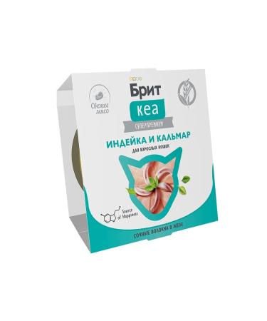 Brit Wet additional. Cat food turkey squid - 75 g x 12 pcs - Buy Online on GoSupps.com