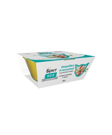 Brit Wet additional. Cat food turkey squid - 75 g x 12 pcs - Buy Online on GoSupps.com