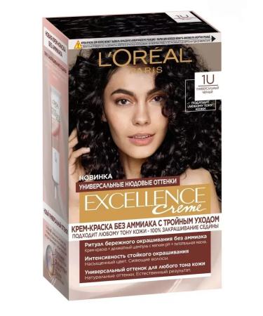 L'OREAL PARIS Excellence Nudes Cream-Color tone 1u universal black