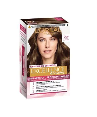 L'OREAL PARIS Hair dye Excellence Creme tone 500 light chestnut