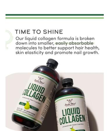 Double Wood Supplements Liquid collagen without sugar with a pear taste - Buy Online on GoSupps.com