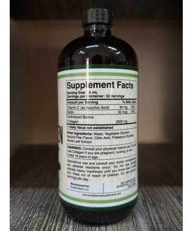 Double Wood Supplements Liquid collagen without sugar with a pear taste - Buy Online on GoSupps.com
