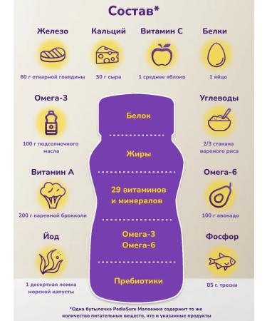 Pediasure Baby food of a small one 200 ml x 24 pcs (taste of banana) - Buy Online on GoSupps.com