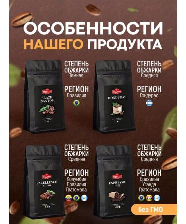 MEOLLO Coffee in the grains of Arabica Robust set No. 2 - Buy Online on GoSupps.com