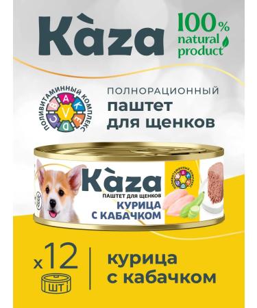Kaza Wet food for puppies paste with chicken and zucchini 12x100g