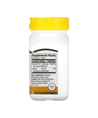 21st Century B-12 1000 MCG vitamin B-12 110 tablets - Buy Online on GoSupps.com