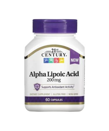 21st Century Alpha Lipoic Acid 200 Mg alpha-lipoic acid 60 capsules