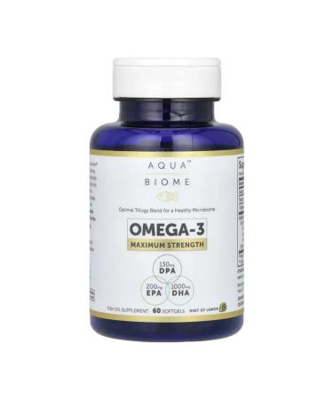 enzymedica Omega-3 Aqua Biome Omega 3 Maximum Strength 60 capsules - Buy Online on GoSupps.com