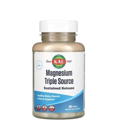KAL Magnesium vitamin B6 Magnesium Triple Source SR 100 tablets