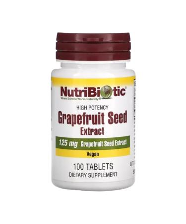 NutriBiotic GrapEfruit Seed grapefruit seed extract 125 mg 100 tab
