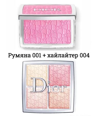 blush Dior 001 + highlighter Dior 004