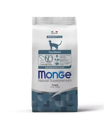 MONGE Dry food for cats Sterilated with trout 1.5 kg