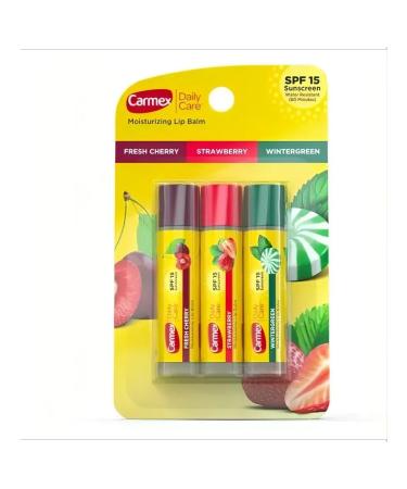 carmex Moisturizing lip balm SPF 15 Assorted 3 pcs