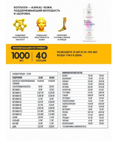 Optimum System Women's collagen Collagen Beauty 1000 ml berry punch - Buy Online on GoSupps.com