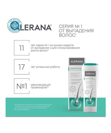 Alerana Hair shampoo pH balance moisturizing 250 ml