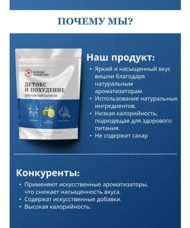 Russian superfood Drainage drink from edema and excess weight Lemon-Lime 300g - Buy Online on GoSupps.com