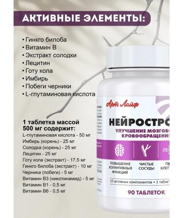 ArtLife Neurostrong for cerebral circulation 90 tablets - Buy Online on GoSupps.com