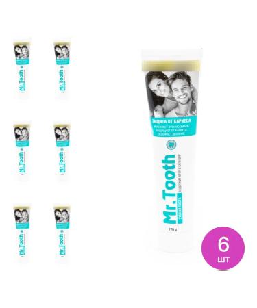 Mr Tooth Toothpaste Mr. Ace Protection from Caries 170g 6 pcs