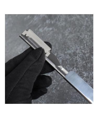 Shavette straight razor without blade white silver 2 pcs. - Buy Online on GoSupps.com