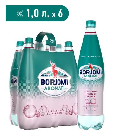 Mineral water Borjomi Vishnya-granate 6pcs x 1.0 l Pat
