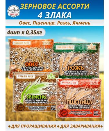 Chuvash bread Assorted for germination and brewing 4 cereals 1.4 kg