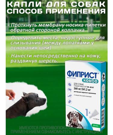 KRKA Drops from fleas and ticks Phiprist Combo for dogs 20-40 kg - Buy Online on GoSupps.com