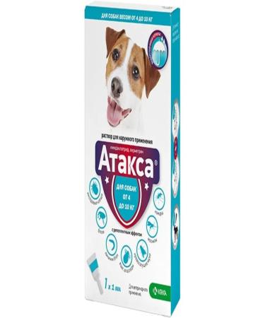 KRKA Attles of ticks and fleas for dogs weighing 4-10 kg