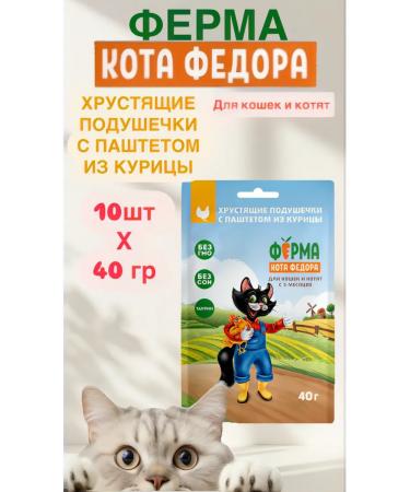 Mnyams Pillows for cats and kittens with chicken paste 40 g 10pcs