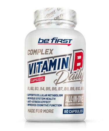 Be First Vitamins B - Complex Daily 90 Capsules Energy and Focus