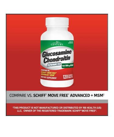 21st Century Glucosamine Chondroitin Advanced 120 Tablets (for joints) - Buy Online on GoSupps.com