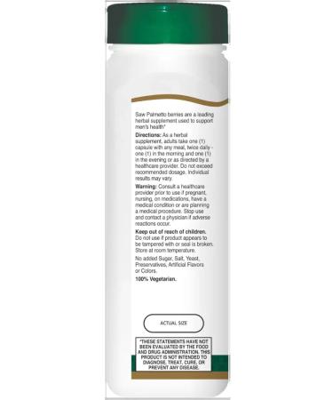 21st Century Saw Palmetto 450 Mg 200 Vegetarian Capsules - Buy Online on GoSupps.com