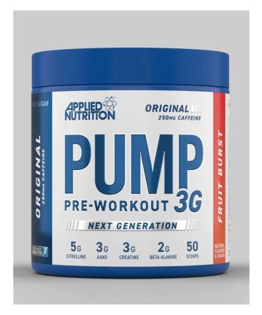 APPLIED NUTRITION PUMP 3G Pre Workout 375g with Fruit Burst caffeine