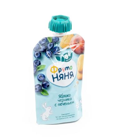 Frutonyanya Blueberry apple with cookies 90g (set of 4 pcs) - Buy Online on GoSupps.com