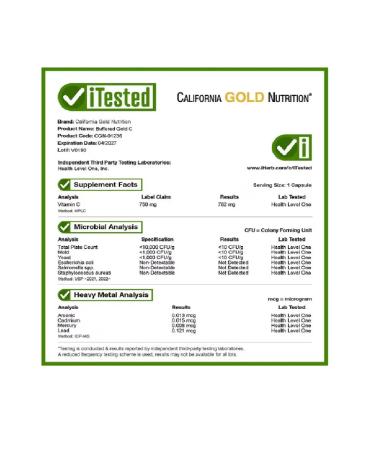 California Gold Nutrition Vitamin C 750 Mg Askorbat Sodium 60 VCAPS - Buy Online on GoSupps.com