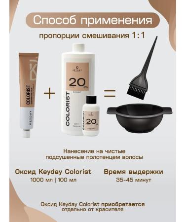 Keyday Professional Hair Color 5.10 Dark Ash Blonde for Gray Hair 100 ml - Buy Online on GoSupps.com