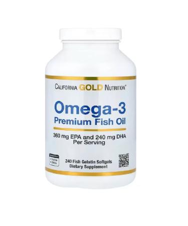 California Gold Nutrition California Gold Premium Fisheries Omega -3 240 kap