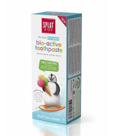 SPLAT Toothpaste children's kids fruit ice cream 50 ml - Buy Online on GoSupps.com