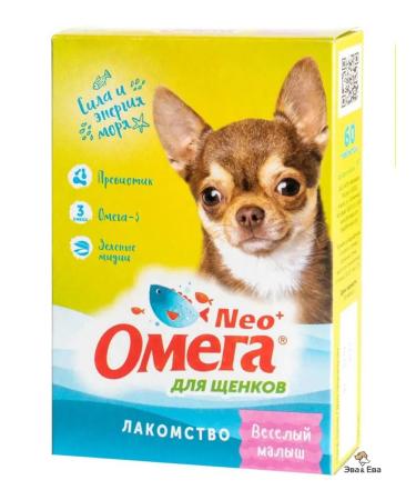 Omega Neo Vitamin treat for puppies Merry baby 60 tab