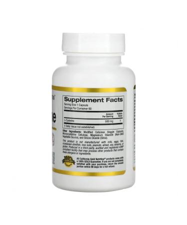 California Gold Nutrition L-CYSTEINE AJIPURE 500 Mg 60 capsules - Buy Online on GoSupps.com