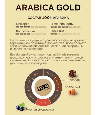 Lebo Coffee in Arabica Gold 1 kg - Buy Online on GoSupps.com